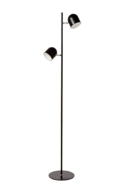 SKANSKA - Vloerlamp - LED Dimb. - 2x5W 3000K - Zwart*Lucide Clearance