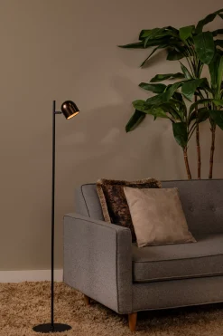SKANSKA RECH - Oplaadbare Vloerlamp Binnen/Buiten - Accu/Batterij - Ø 23 cm - LED Dimb. - CCT - 1x3W 3000K/6000K - IP44 - Koffie*Lucide Best