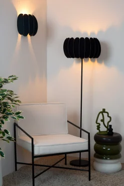 SPENCER - Vloerlamp - Ø 40 cm - 1xE27 - Zwart*Lucide Outlet