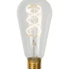 ST64 - Filament lamp - Ø 6,4 cm - LED Dimb. - E27 - 1x4,9W 2700K - Transparant*Lucide Outlet