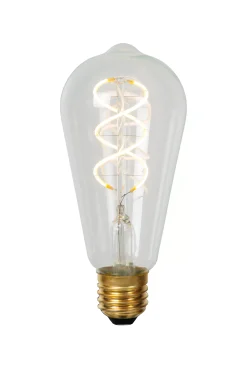 ST64 - Filament lamp - Ø 6,4 cm - LED Dimb. - E27 - 1x4,9W 2700K - Transparant*Lucide Outlet