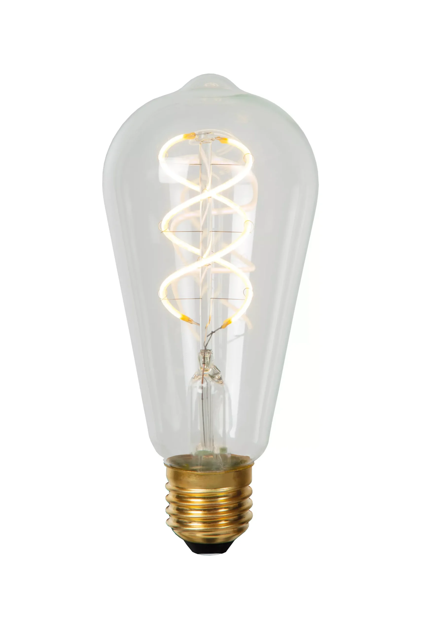 ST64 - Filament lamp - Ø 6,4 cm - LED Dimb. - E27 - 1x4,9W 2700K - Transparant*Lucide Outlet