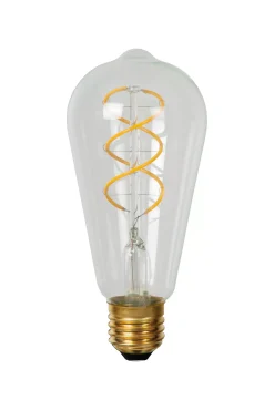 ST64 - Filament lamp - Ø 6,4 cm - LED Dimb. - E27 - 1x4,9W 2700K - Transparant*Lucide Outlet