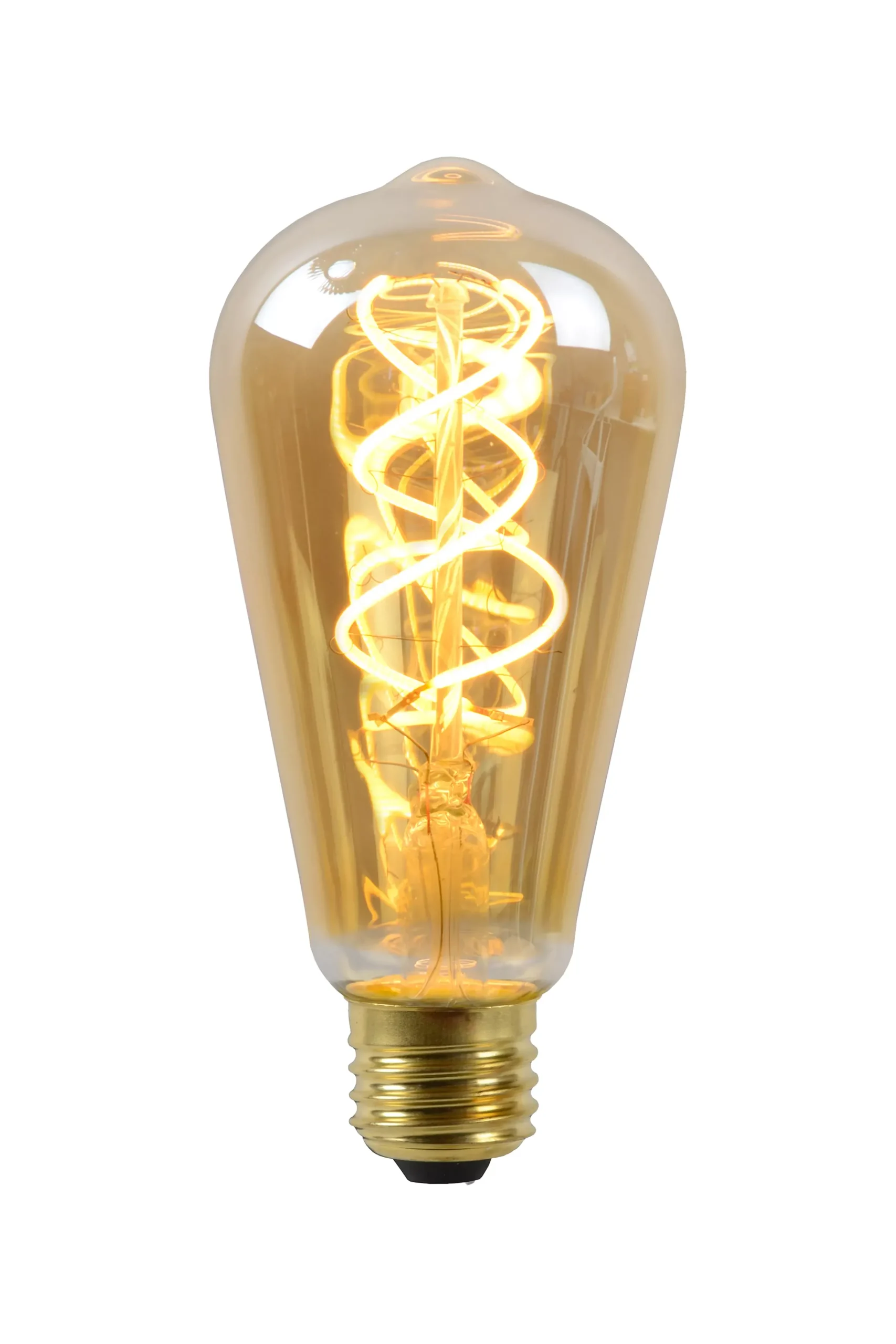 ST64 - Filament lamp - Ø 6,4 cm - LED Dimb. - E27 - 1x4,9W 2200K - Amber*Lucide Clearance