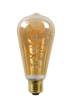 ST64 - Filament lamp - Ø 6,4 cm - LED Dimb. - E27 - 1x4,9W 2200K - Amber*Lucide Clearance