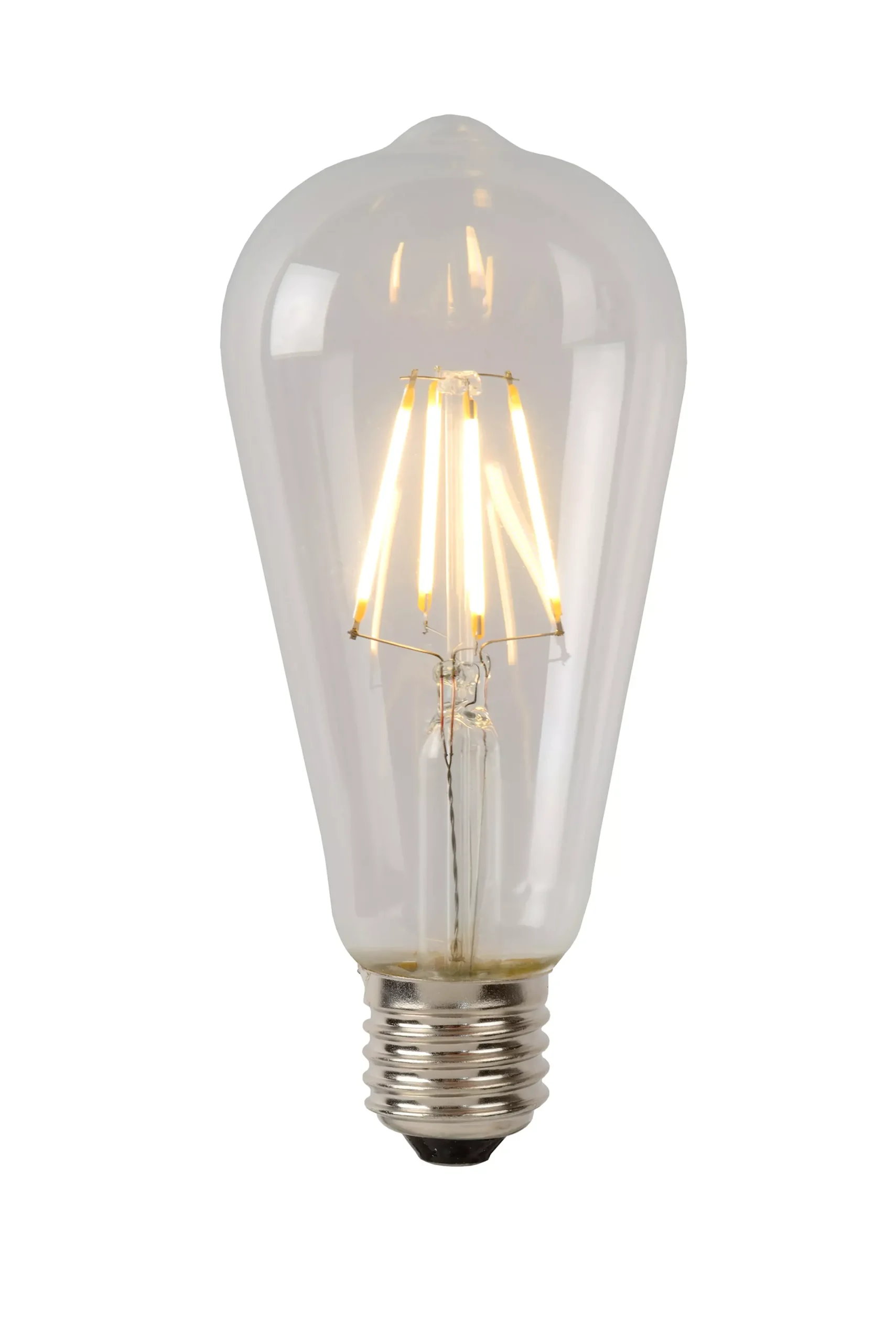 ST64 Class B - Filament lamp - Ø 6,4 cm - LED Dimb. - E27 - 1x7W 2700K - Transparant*Lucide Hot