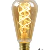 ST64 TWILIGHT SENSOR - Filament lamp - Ø 6,4 cm - LED - E27 - 1x4W 2200K - Dag/nacht sensor - Amber*Lucide Shop