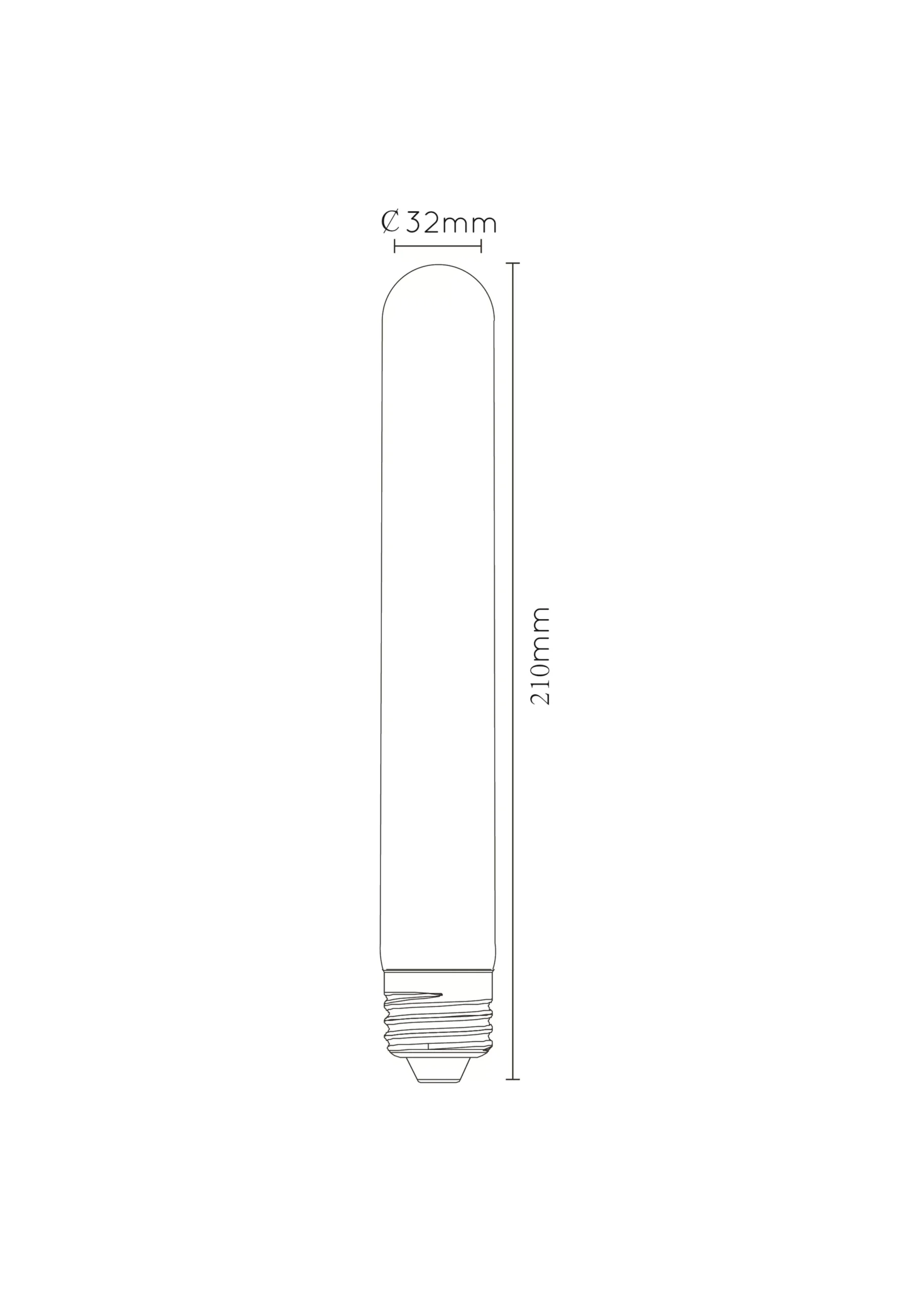 T32 - Filament lamp - Ø 3,2 cm - LED Dimb. - E27 - 1x5W 2700K - Transparant*Lucide Flash Sale
