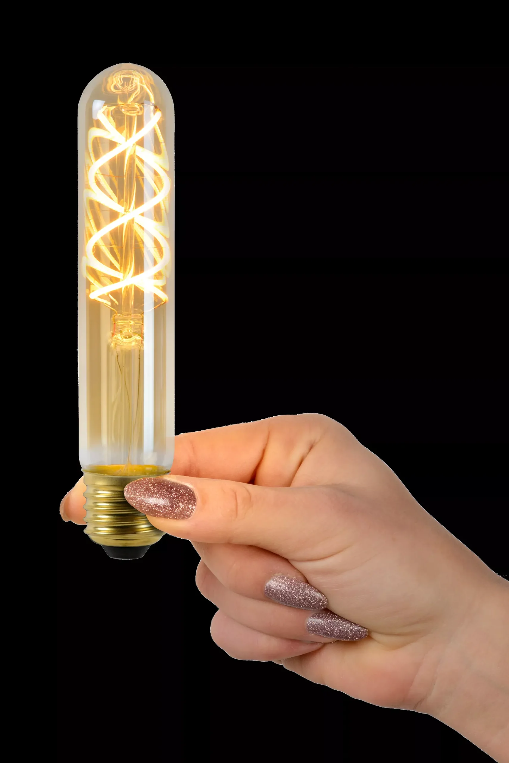 T32 - Filament lamp - Ø 3 cm - LED Dimb. - E27 - 1x4,9W 2200K - Amber*Lucide Cheap