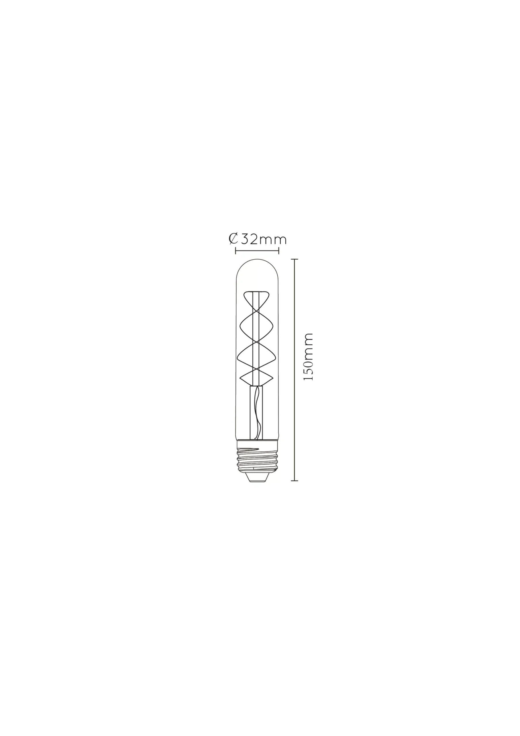 T32 - Filament lamp - Ø 3 cm - LED Dimb. - E27 - 1x4,9W 2200K - Amber*Lucide Cheap