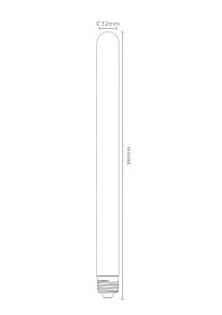 T32 - Filament lamp - Ø 3,2 cm - LED Dimb. - E27 - 1x4,9W 2200K - Amber*Lucide Clearance