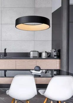 TALOWE LED - Hanglamp - Ø 60 cm - LED Dimb. - 1x39W 3000K - Zwart*Lucide Cheap