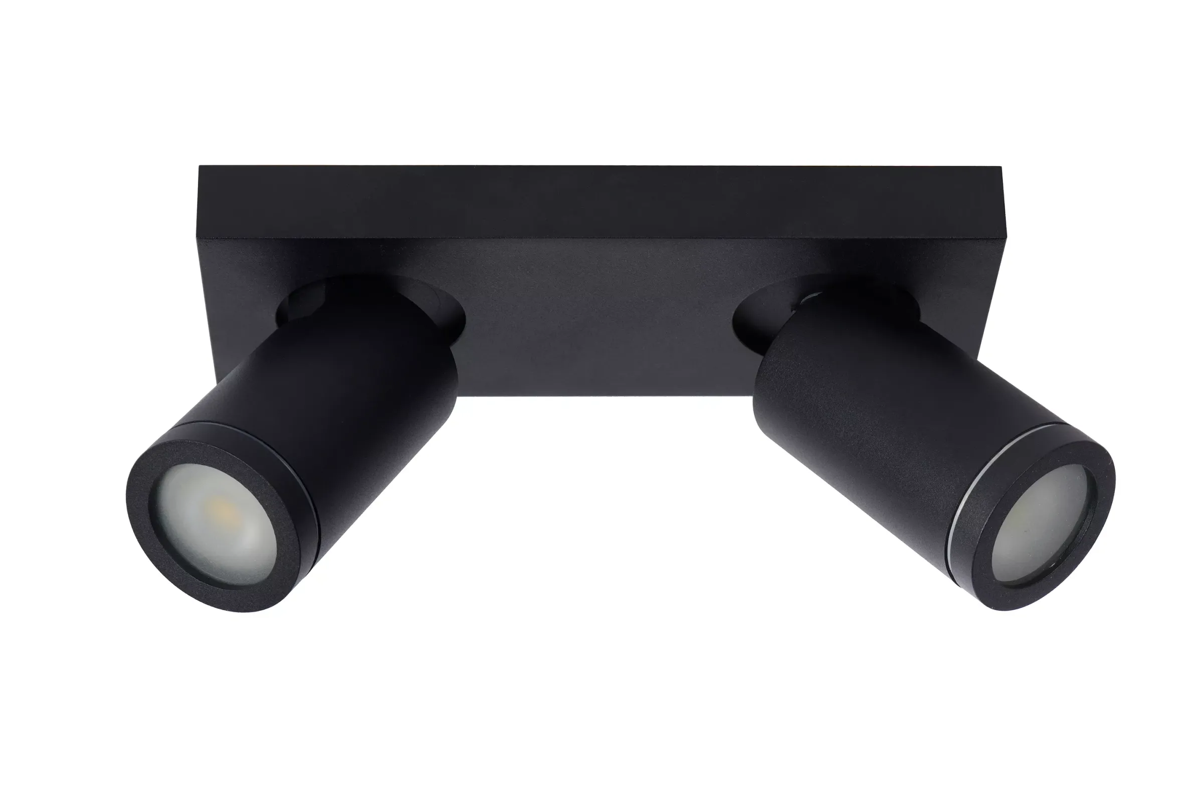 TAYLOR - Plafondspot Badkamer - LED Dim to warm - GU10 - 2x5W 2200K/3000K - IP44 - Zwart*Lucide Best Sale