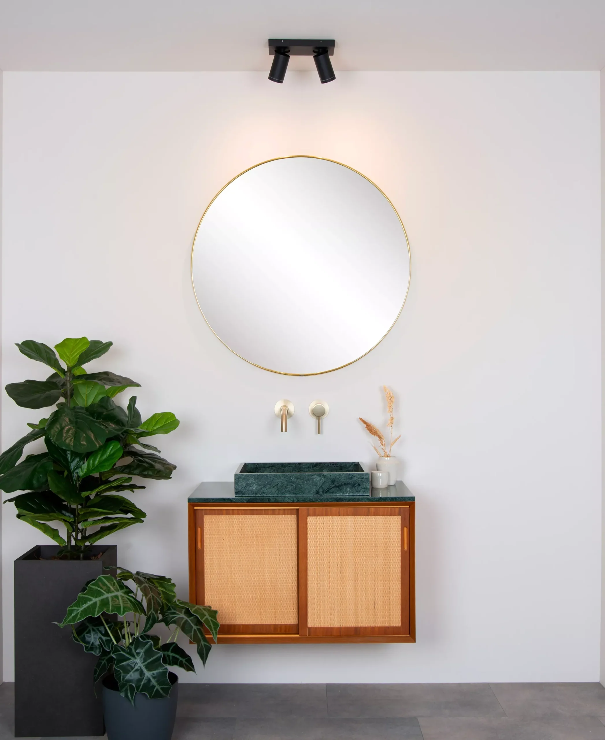 TAYLOR - Plafondspot Badkamer - LED Dim to warm - GU10 - 2x5W 2200K/3000K - IP44 - Zwart*Lucide Best Sale