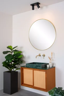 TAYLOR - Plafondspot Badkamer - LED Dim to warm - GU10 - 2x5W 2200K/3000K - IP44 - Zwart*Lucide Best Sale