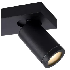TAYLOR - Plafondspot Badkamer - LED Dim to warm - GU10 - 2x5W 2200K/3000K - IP44 - Zwart*Lucide Best Sale
