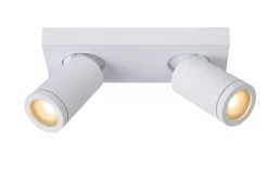 TAYLOR - Plafondspot Badkamer - LED Dim to warm - GU10 - 2x5W 2200K/3000K - IP44 - Wit*Lucide Hot