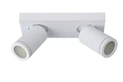 TAYLOR - Plafondspot Badkamer - LED Dim to warm - GU10 - 2x5W 2200K/3000K - IP44 - Wit*Lucide Hot