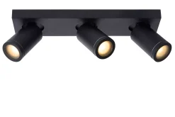 TAYLOR - Plafondspot Badkamer - LED Dim to warm - GU10 - 3x5W 2200K/3000K - IP44 - Zwart*Lucide Best