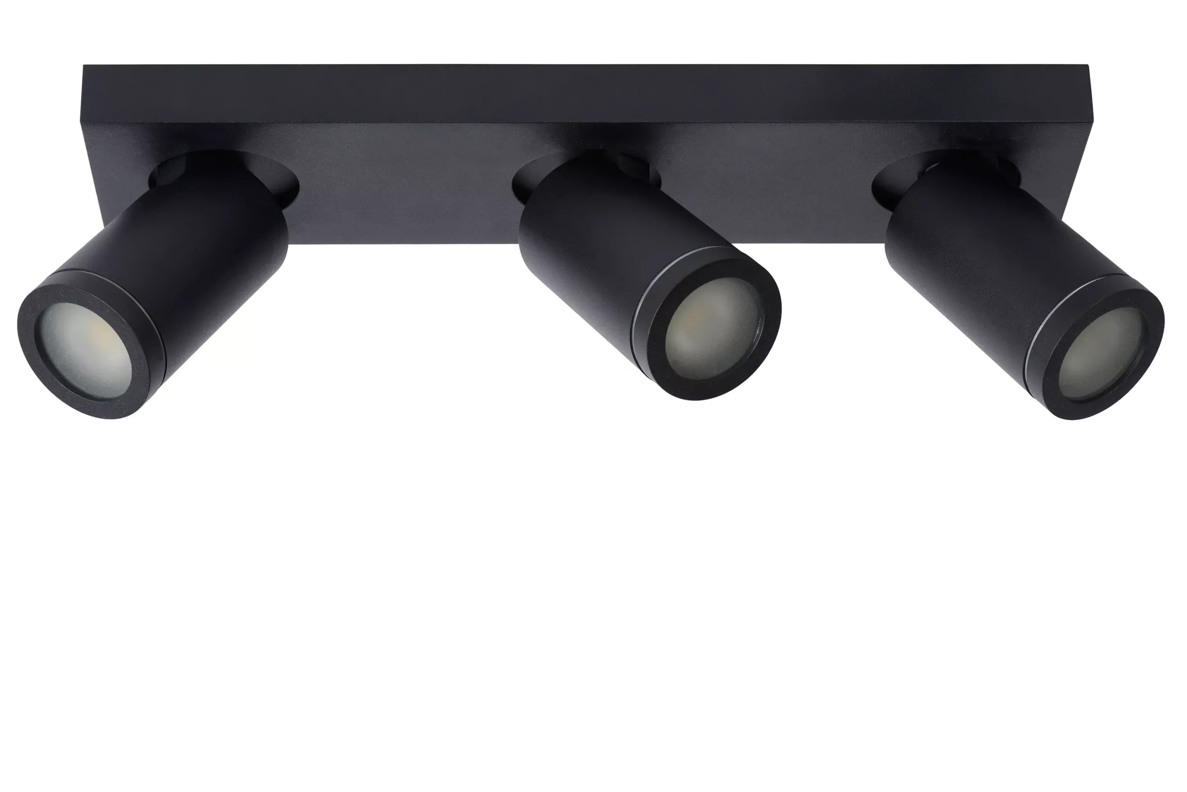 TAYLOR - Plafondspot Badkamer - LED Dim to warm - GU10 - 3x5W 2200K/3000K - IP44 - Zwart*Lucide Best