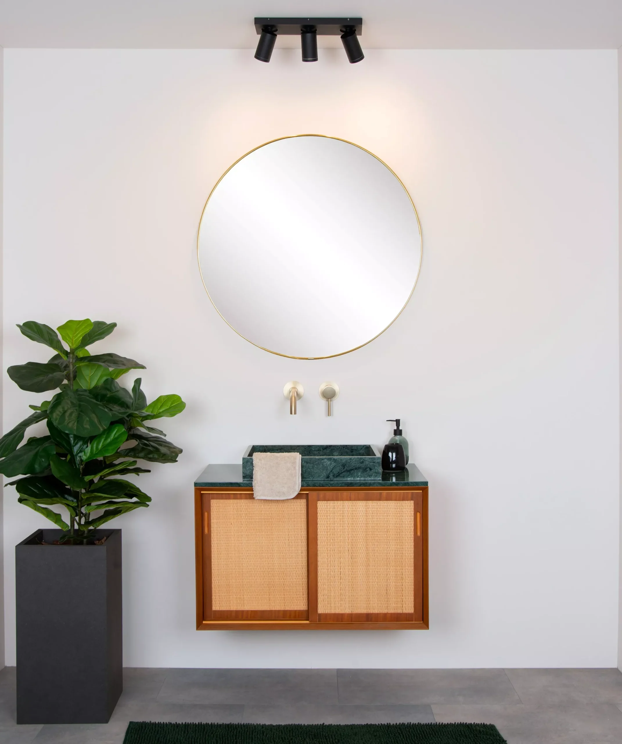 TAYLOR - Plafondspot Badkamer - LED Dim to warm - GU10 - 3x5W 2200K/3000K - IP44 - Zwart*Lucide Best
