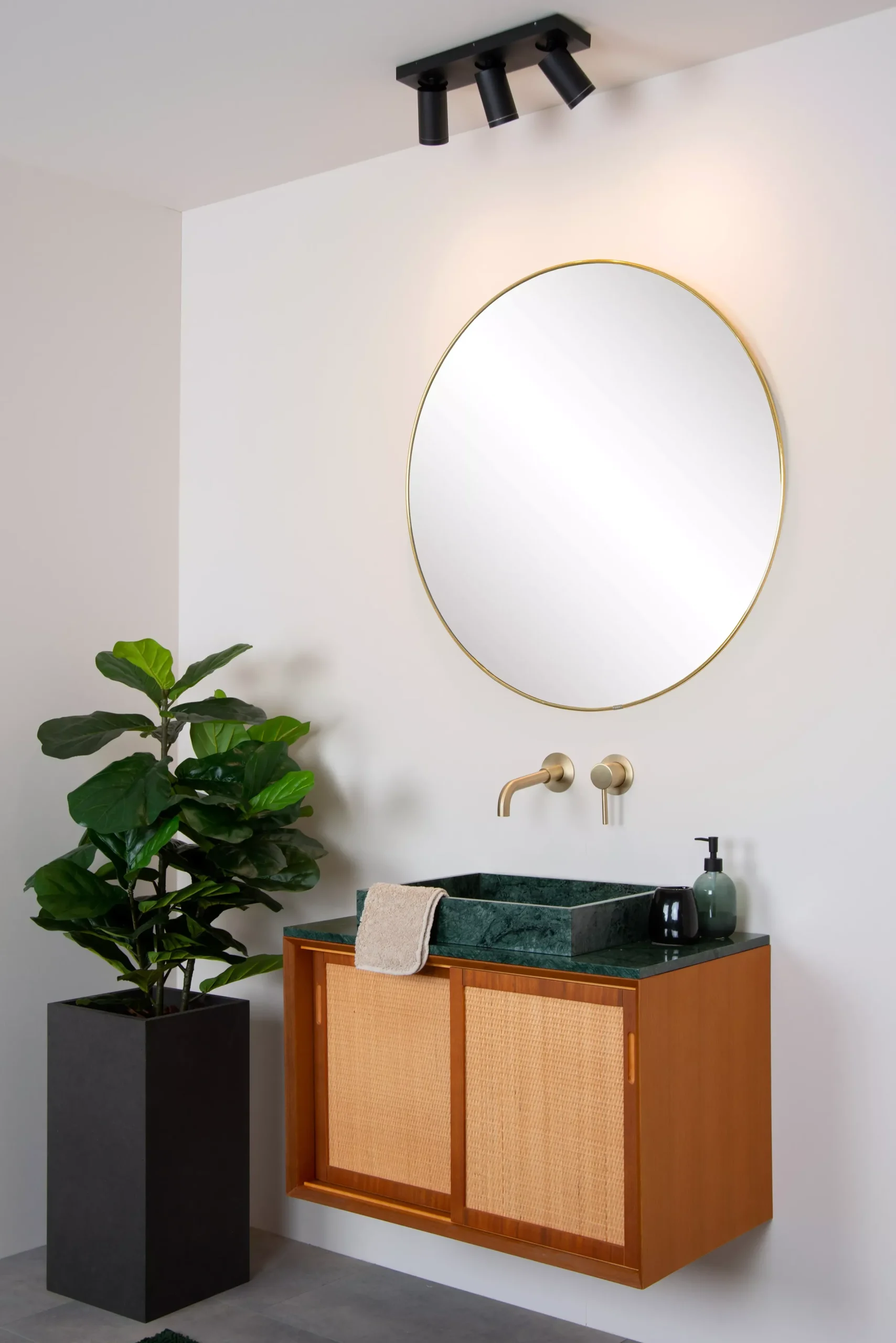 TAYLOR - Plafondspot Badkamer - LED Dim to warm - GU10 - 3x5W 2200K/3000K - IP44 - Zwart*Lucide Best
