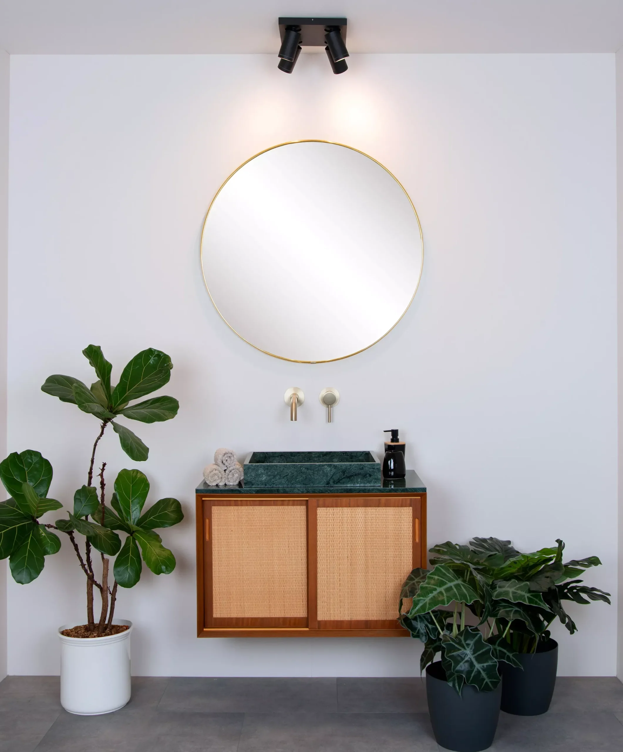 TAYLOR - Plafondspot Badkamer - LED Dim to warm - GU10 - 4x5W 2200K/3000K - IP44 - Zwart*Lucide Flash Sale
