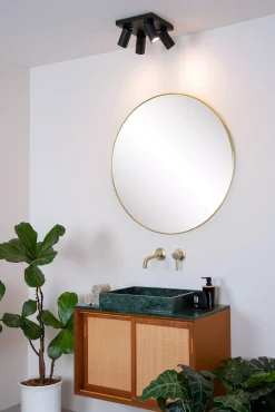 TAYLOR - Plafondspot Badkamer - LED Dim to warm - GU10 - 4x5W 2200K/3000K - IP44 - Zwart*Lucide Flash Sale