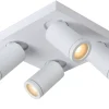 TAYLOR - Plafondspot Badkamer - LED Dim to warm - GU10 - 4x5W 2200K/3000K - IP44 - Wit*Lucide Discount