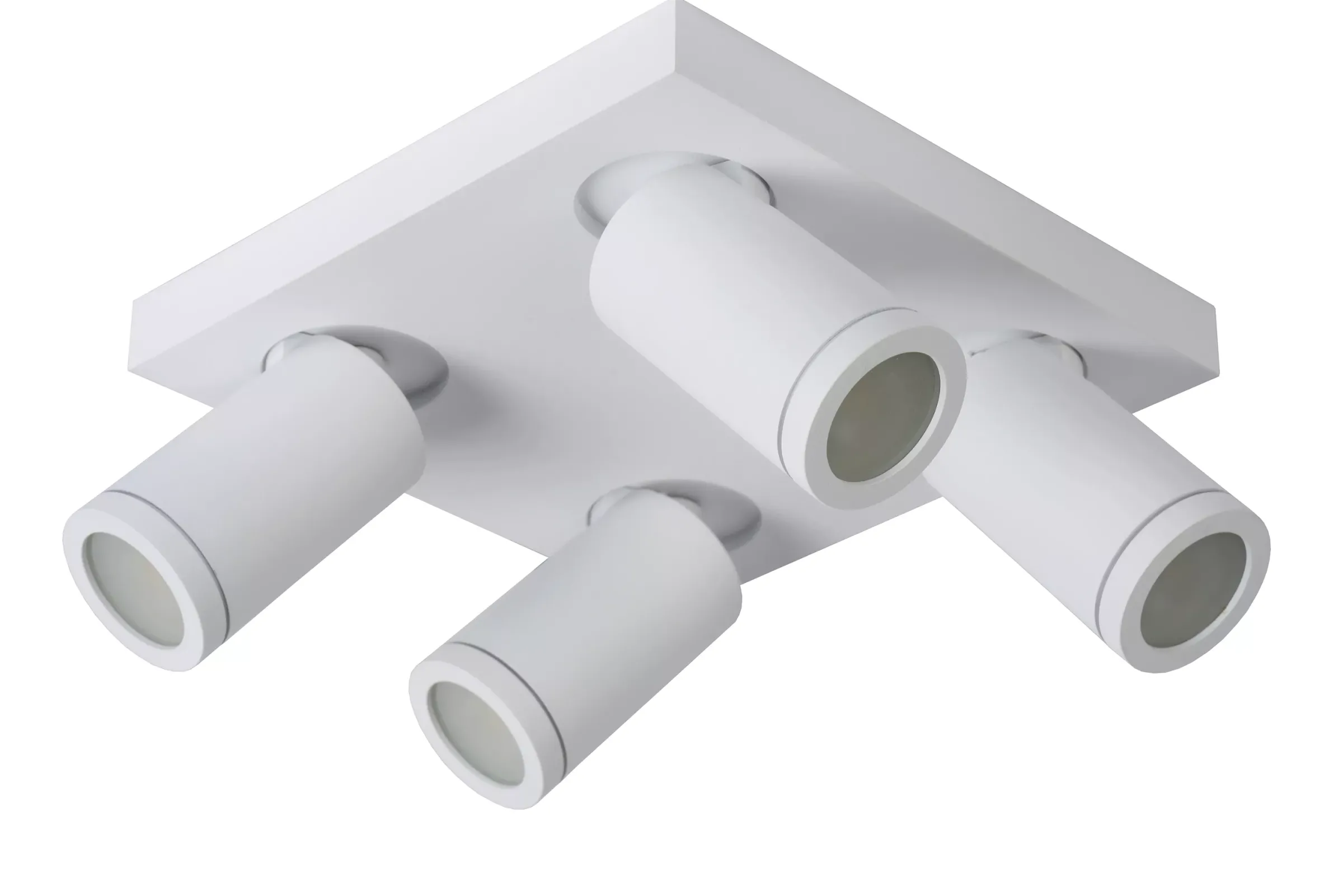 TAYLOR - Plafondspot Badkamer - LED Dim to warm - GU10 - 4x5W 2200K/3000K - IP44 - Wit*Lucide Discount