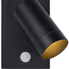 TAYLOR - Wandspot / Wandlamp Binnen/Buiten - 1xGU10 - IP54 - Beweging & dag/nacht sensor - Zwart*Lucide Store