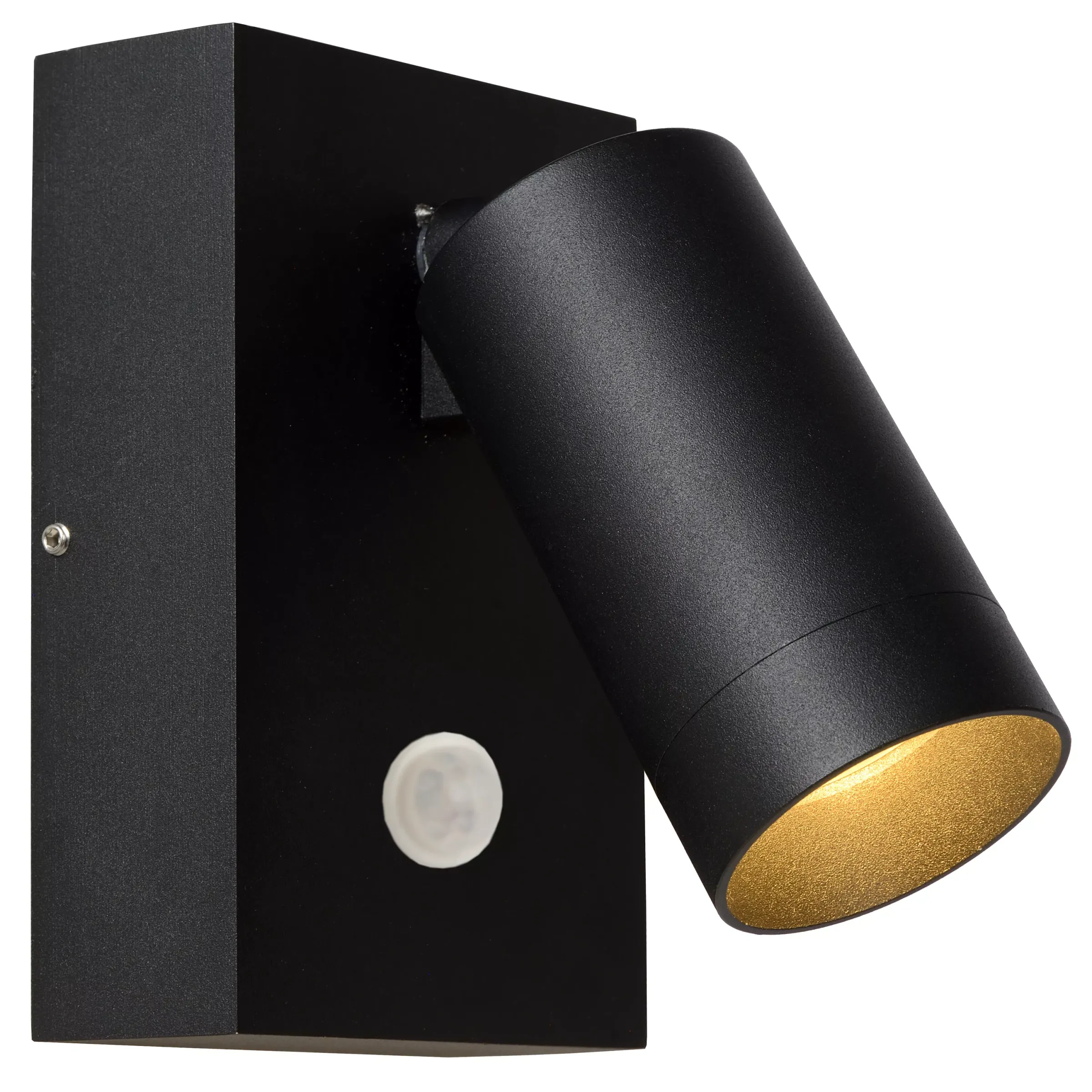 TAYLOR - Wandspot / Wandlamp Binnen/Buiten - 1xGU10 - IP54 - Beweging & dag/nacht sensor - Zwart*Lucide Store