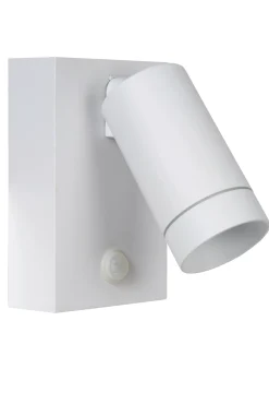 TAYLOR - Wandspot / Wandlamp Binnen/Buiten - 1xGU10 - IP54 - Beweging & dag/nacht sensor - Wit*Lucide Hot