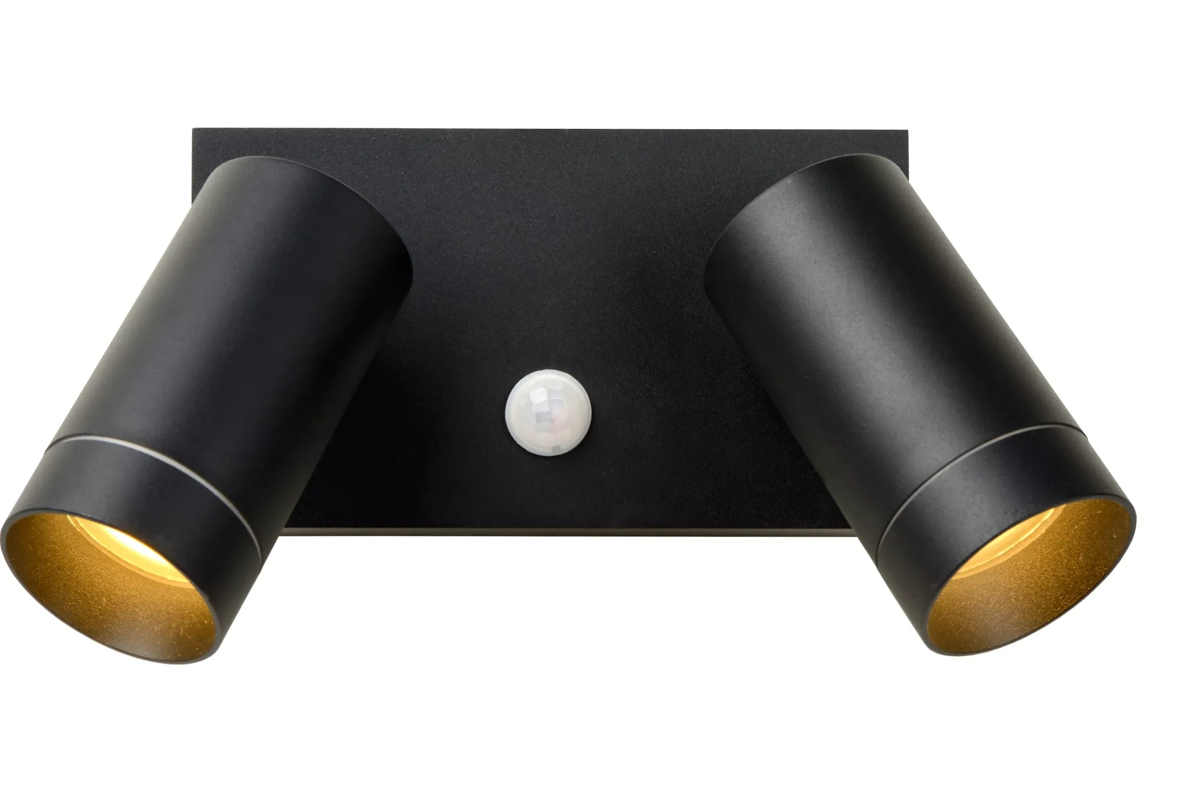 TAYLOR - Wandspot / Wandlamp Binnen/Buiten - 2xGU10 - IP54 - Beweging & dag/nacht sensor - Zwart*Lucide Best Sale