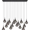 TEARS - Hanglamp - LED Dimb. - G4 - 16x1,5W 3000K - Zwart*Lucide Flash Sale
