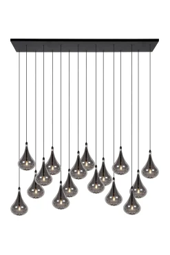 TEARS - Hanglamp - LED Dimb. - G4 - 16x1,5W 3000K - Zwart*Lucide Flash Sale