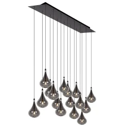 TEARS - Hanglamp - LED Dimb. - G4 - 16x1,5W 3000K - Zwart*Lucide Flash Sale