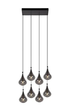 TEARS - Hanglamp - LED Dimb. - G4 - 8x1,5W 3000K - Zwart*Lucide Store