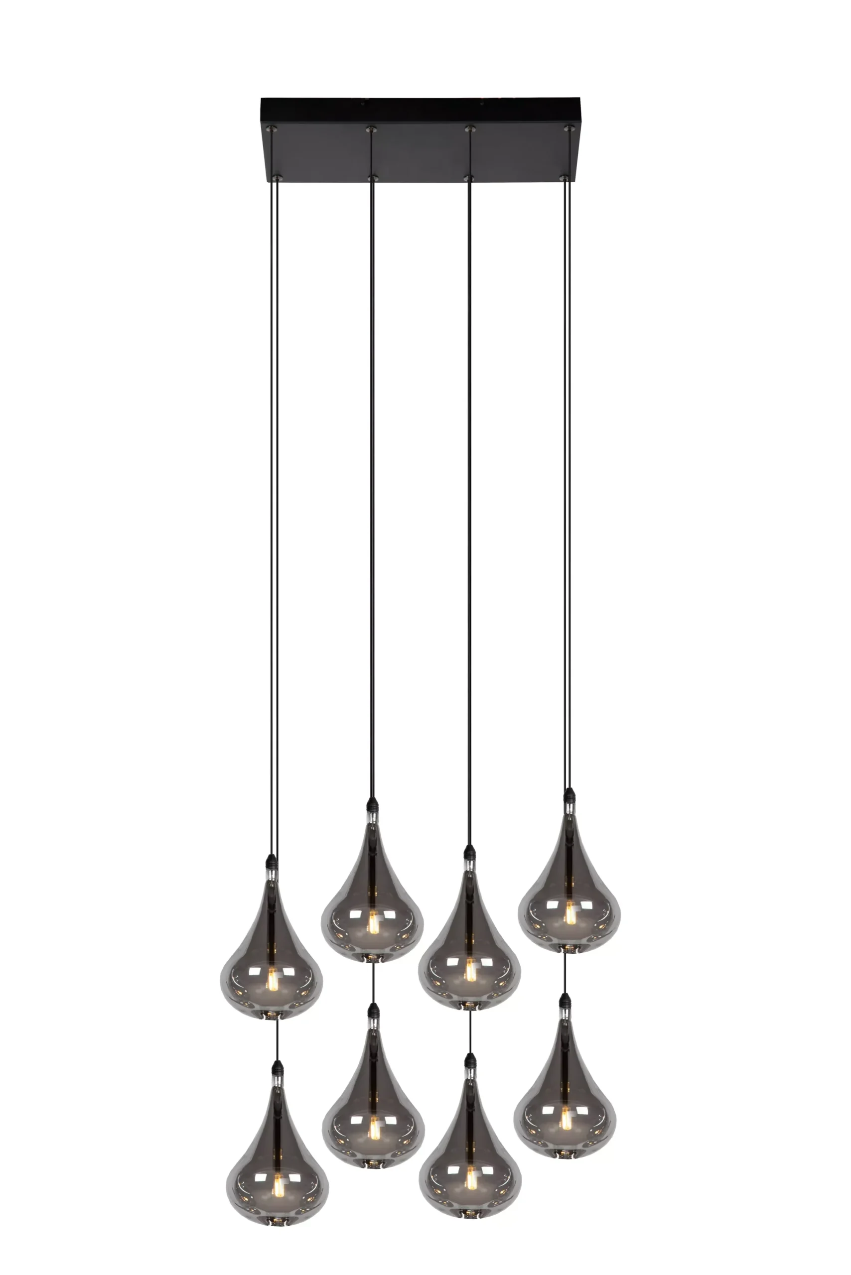 TEARS - Hanglamp - LED Dimb. - G4 - 8x1,5W 3000K - Zwart*Lucide Store
