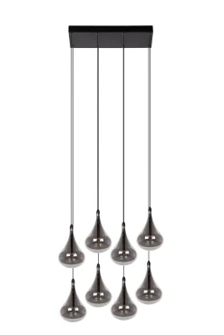 TEARS - Hanglamp - LED Dimb. - G4 - 8x1,5W 3000K - Zwart*Lucide Store