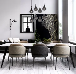 TEARS - Hanglamp - LED Dimb. - G4 - 8x1,5W 3000K - Zwart*Lucide Store