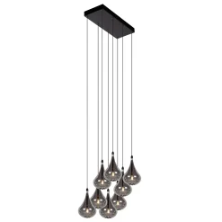 TEARS - Hanglamp - LED Dimb. - G4 - 8x1,5W 3000K - Zwart*Lucide Store