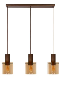 TOLEDO - Hanglamp - Ø 20 cm - 3xE27 - Amber*Lucide Fashion