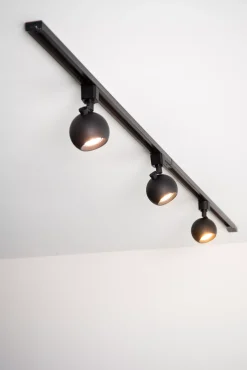 TRACK FAVORI Railspot - 1-fase Railsysteem / Railverlichting - 1xGU10 - Zwart (Uitbreiding)*Lucide Fashion