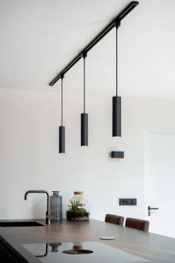 TRACK FLORIS Hanglamp - 1-fase Railsysteem / Railverlichting - 1xGU10 - Zwart (Uitbreiding)*Lucide Cheap