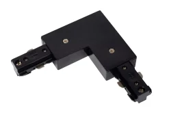 TRACK L-koppelstuk - 1-fase Railsysteem / Railverlichting - Links - Zwart (Uitbreiding)*Lucide New