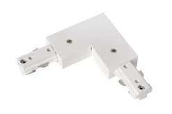 TRACK L-koppelstuk - 1-fase Railsysteem / Railverlichting - Links -Wit (Uitbreiding)*Lucide Store