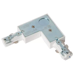 TRACK L-koppelstuk - 1-fase Railsysteem / Railverlichting - Links -Wit (Uitbreiding)*Lucide Store