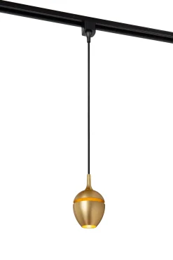 TRACK PRESTON Hanglamp - 1-fase Railsysteem / Railverlichting - 1xGU10 - Mat Goud / Messing (Uitbreiding)*Lucide Best