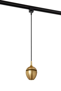 TRACK PRESTON Hanglamp - 1-fase Railsysteem / Railverlichting - 1xGU10 - Mat Goud / Messing (Uitbreiding)*Lucide Best